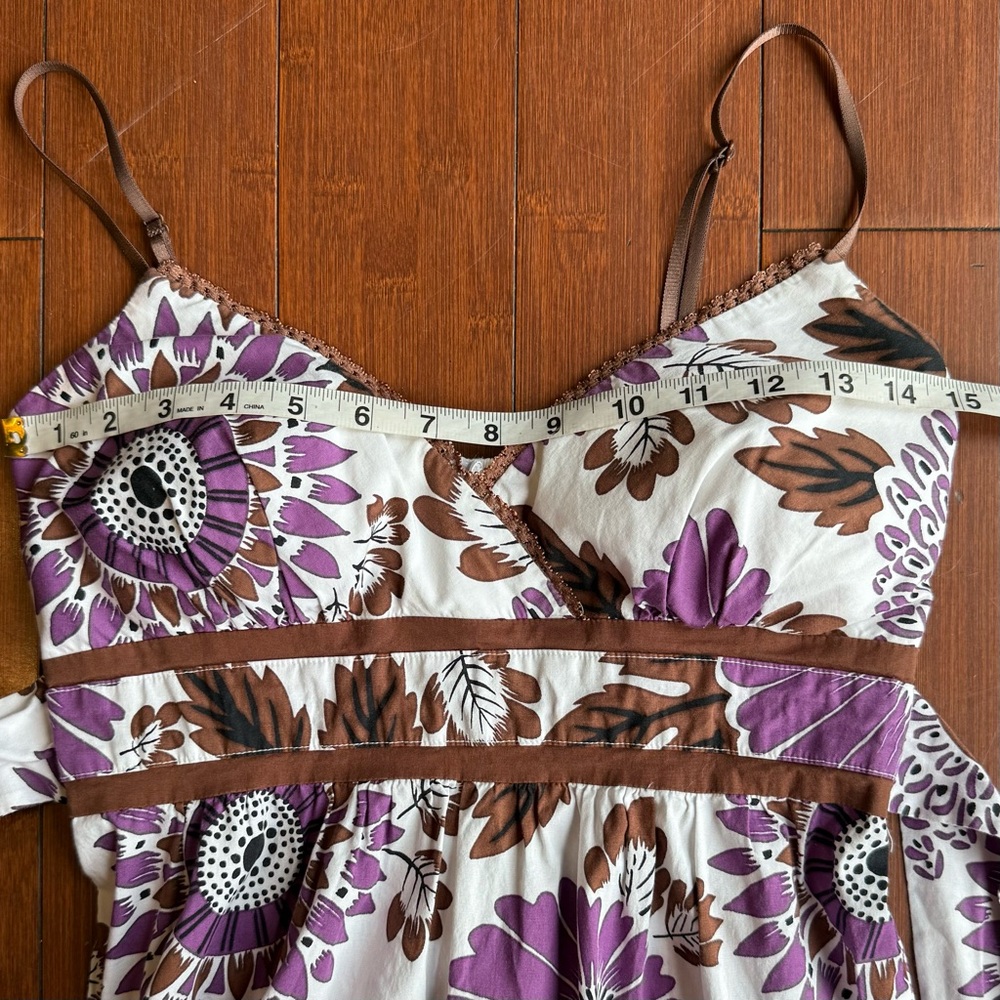 Floral Purple and Brown Ruby Rox Women's Dress Size 5 - Picture 8 of 10
